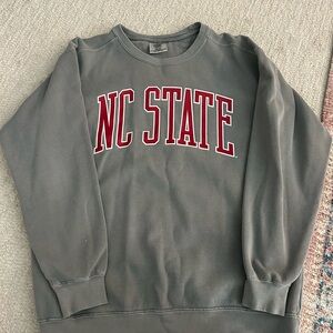 Gray NC State Crewneck